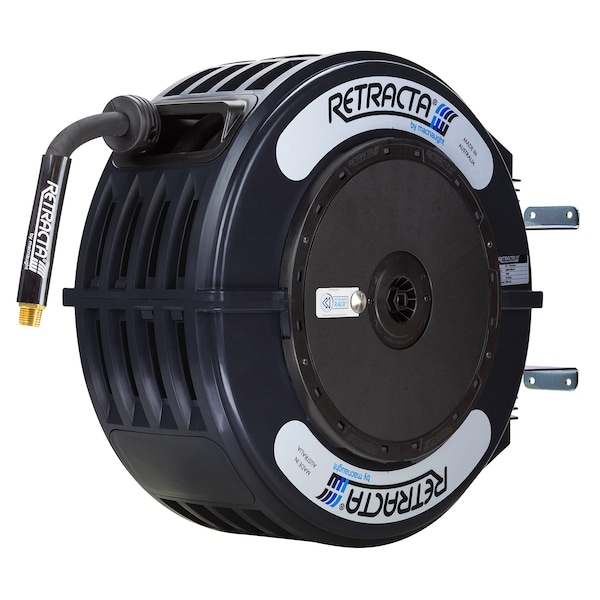 Thermoplastic Heavy Duty Hose Reel Oil Service 1/2 inch x 50 ft 800 PSI RACR Adjustable Speed Control